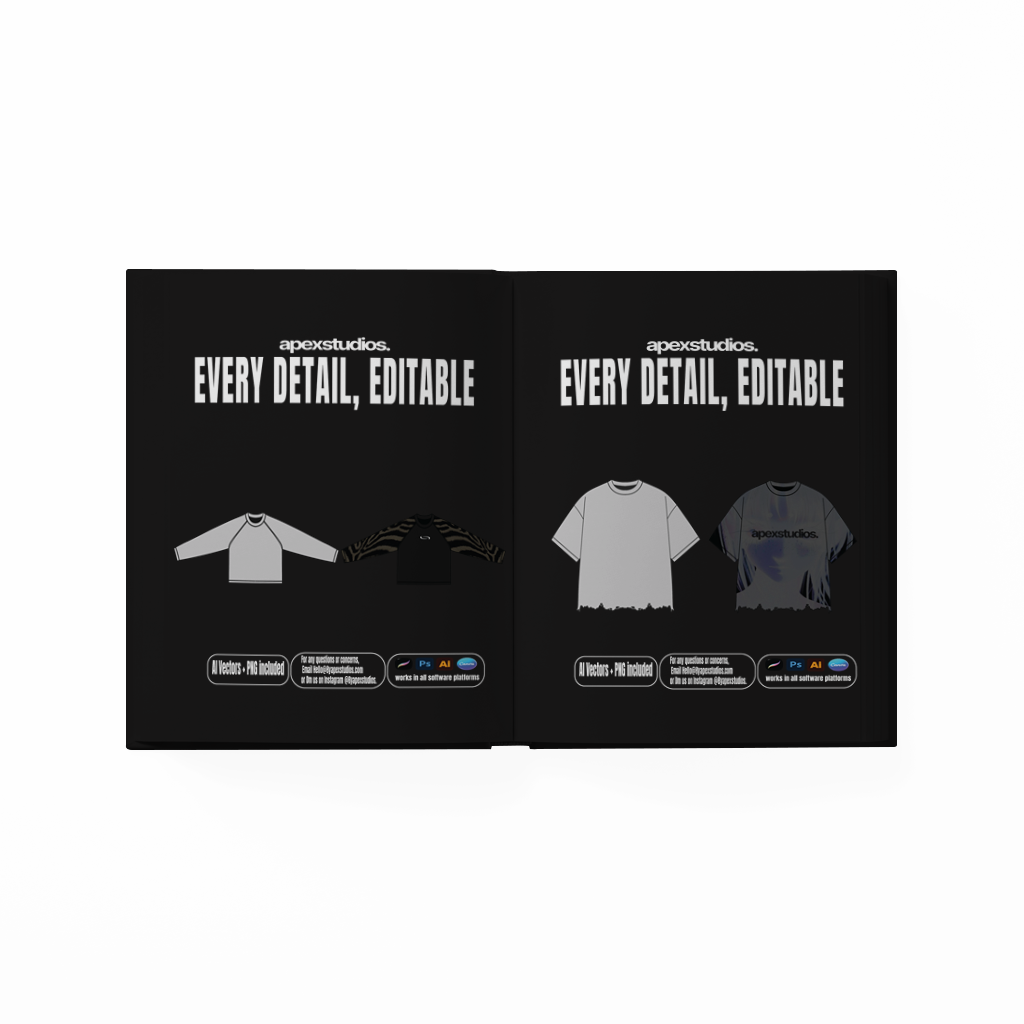Apex Deluxe Streetwear flat templates