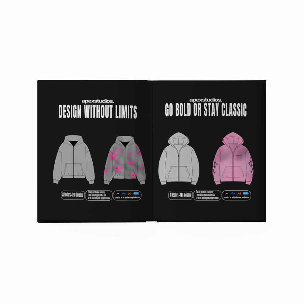 Apex Deluxe Streetwear flat templates
